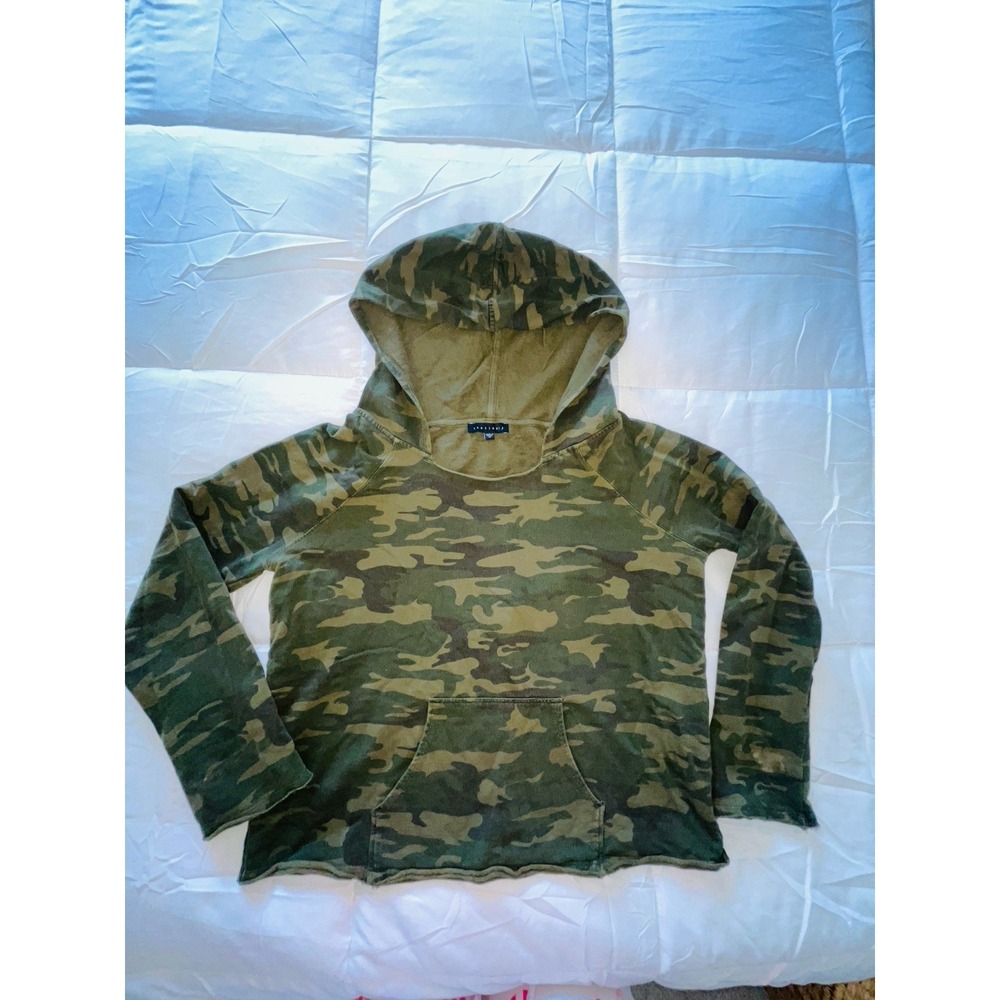 Sanctuary Womens Green Oversize Cotton Sweatshirt Causal Hoodie Top Size M